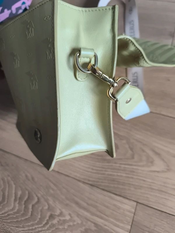 Maison Mollerus Borse da donna: Maison Mollerus Shoulder Bag Light Green Embossed Leather – Usato da Lausanne venduto da Danash 5