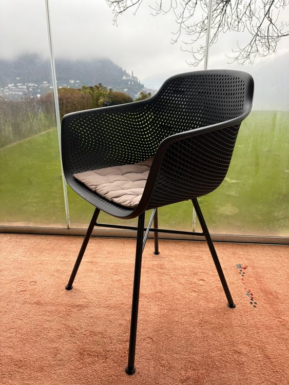 4-gartenst-hle-dark-grey-von-livique-inkl-sitzkissen-gebraucht-in