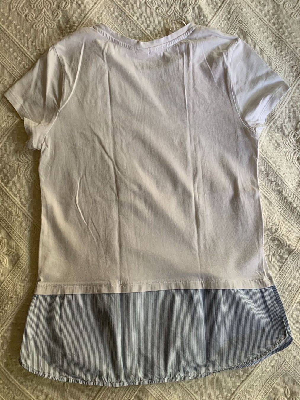 T-shirt: Weisses T-Shirt mit Blusenansatz – Nuovo (secondo la descrizione) da Zürich venduto da p_q7q_nichtraucher 4