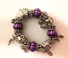 Armband mit Delfinen und Muscheln, dehnbar
