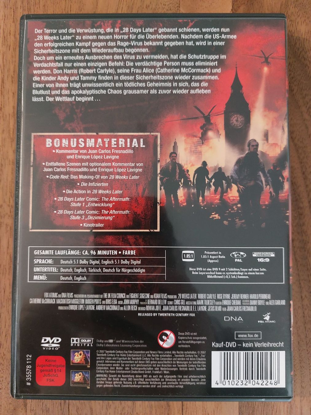 Alle DVDs: DVD - 28 Weeks Later – Gebraucht aus Rheinfelden von FilmAuktion 1