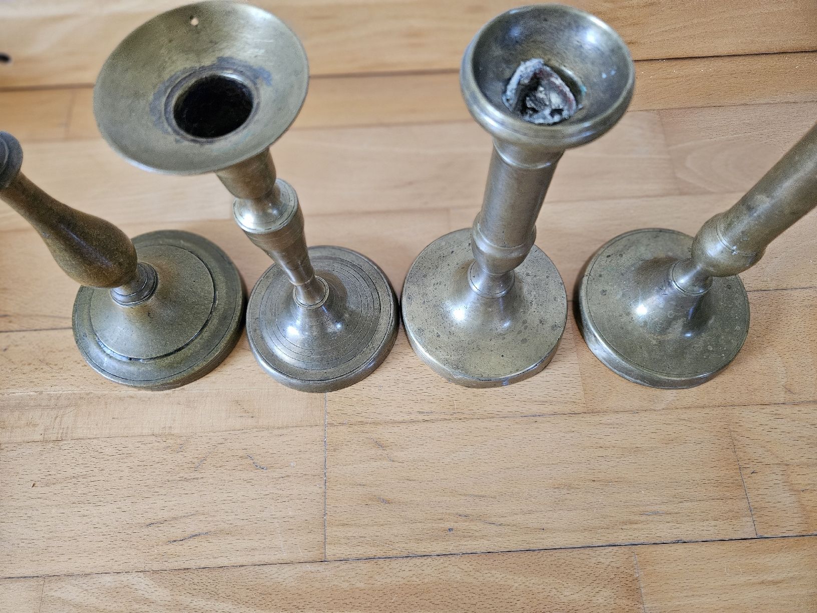 Portacandele: Kerzenständer Set, Vintage Messing, 4 Stück – Usato da Urdorf venduto da Colina 2