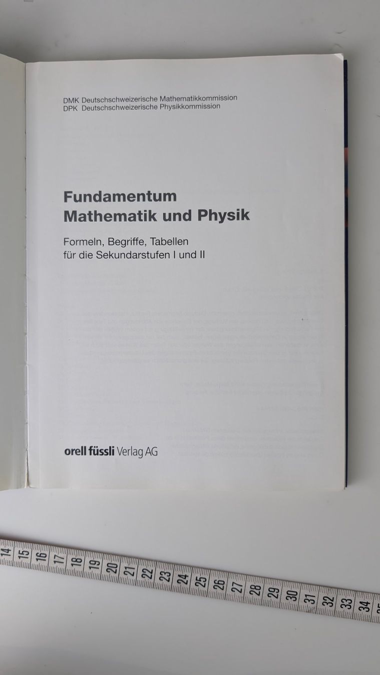 Libri: Fundamentum Mathematik und Physik Sek I+II – Usato da Zürich venduto da axolottchen 4
