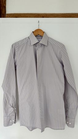 Hemd ETON Slim | Grösse 38 / 15 / S | Weiss/Lila