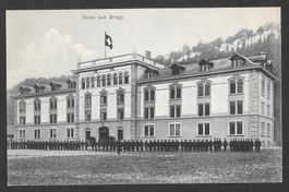 Brugg Kaserne mit Stempel Sappeur Rekruten-Schule