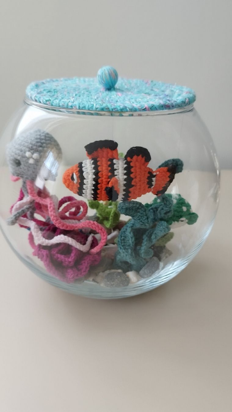 Toutes les décorations: Crocheted Aquarium Decor Glass Bowl Handmade – Neuf avec emballage d'origine à Arnex-sur-Orbe par can_97vn 1