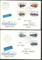 Ungarn FDC Serie 3157A - 3163A Eisenbahn 26.11.1976