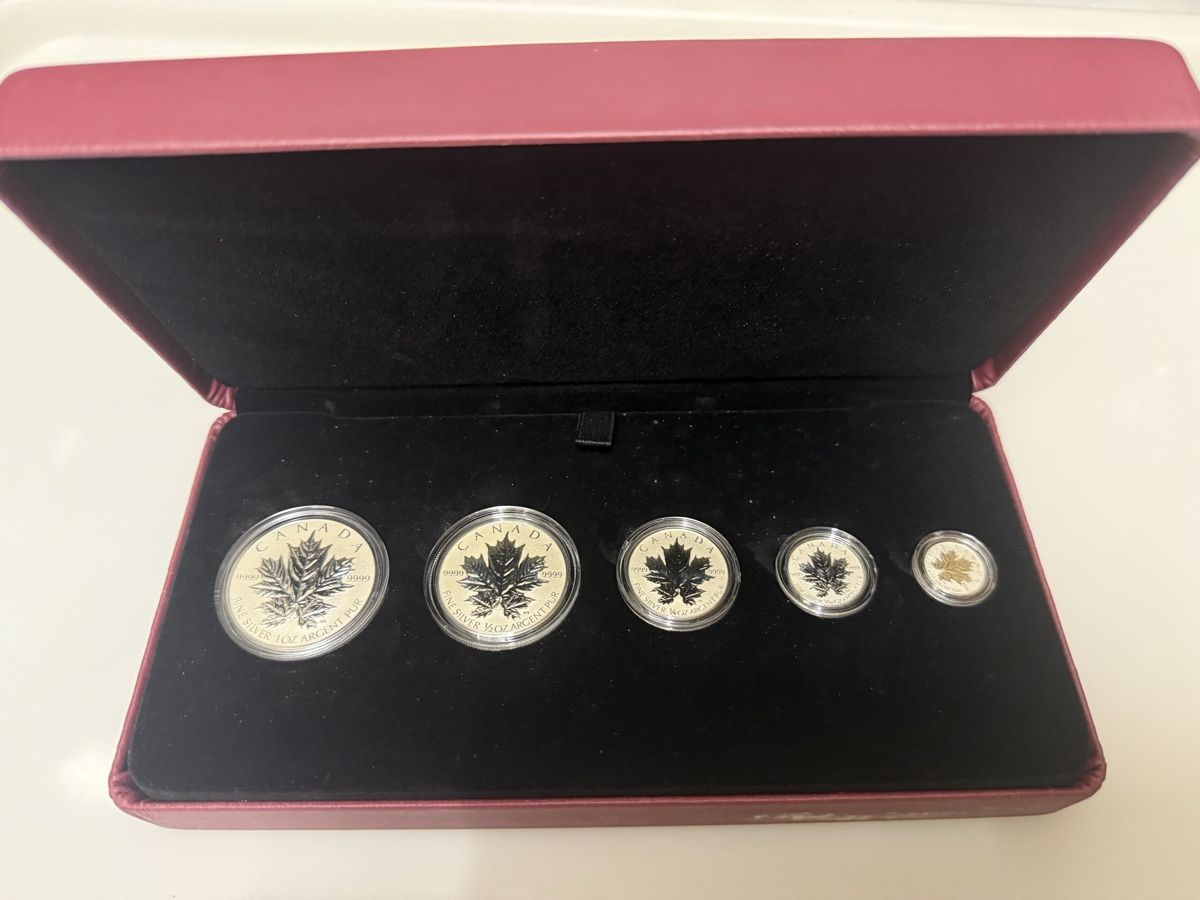 Tutti le monete: Kanada Silber Maple Leaf Satz 1988-2013, 5 Stueck – Nuovo (secondo la descrizione) da Savognin venduto da Buongiorno 9