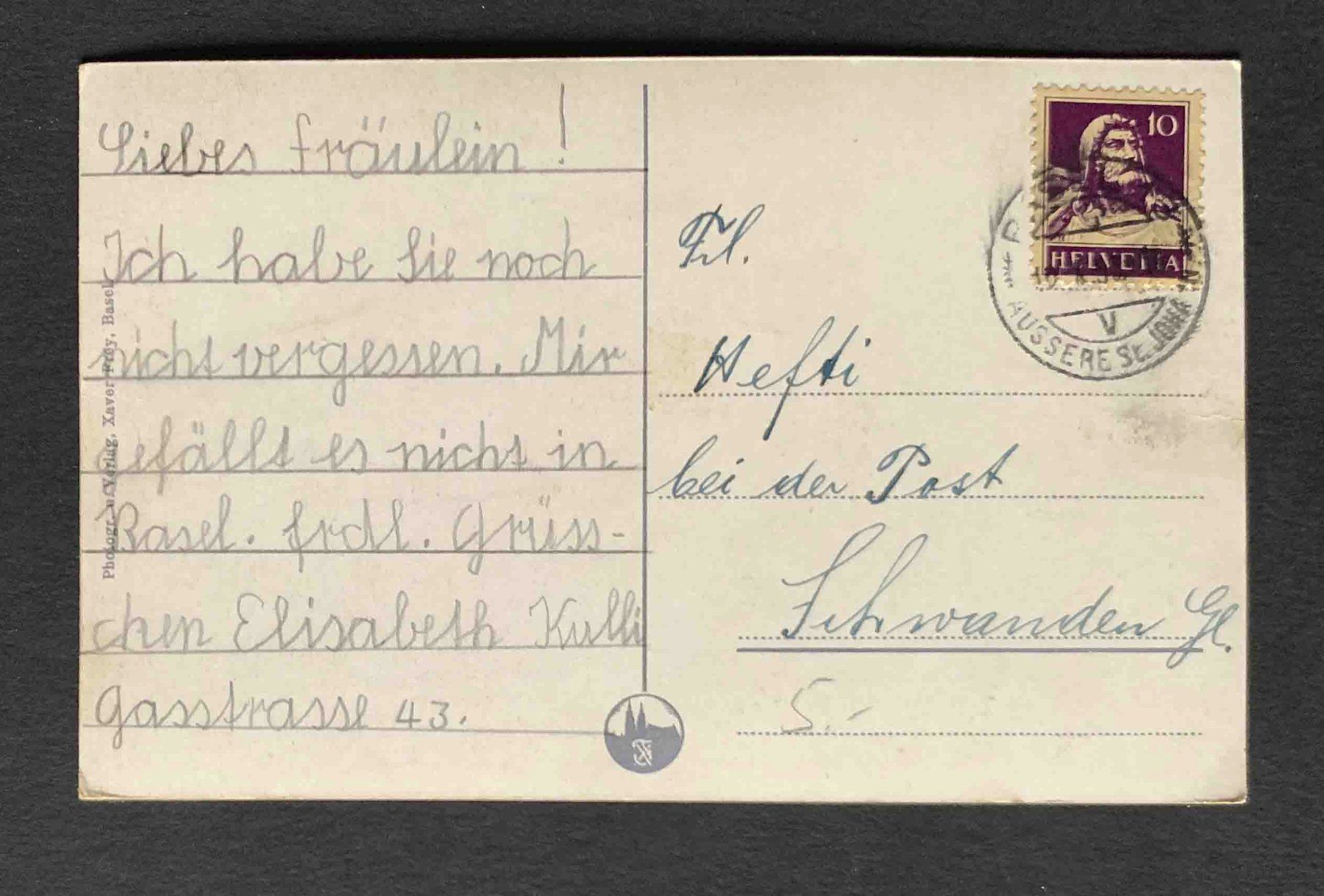 Cartoline postali: AK Basel St Jakobsdenkmal – Usato da Goldau venduto da artelier1 1