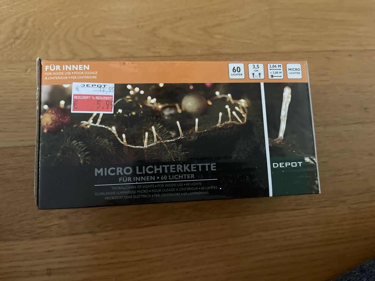 Ghirlande e barre luminose: Micro Lichterkette – Nuovo e nell'imballaggio originale da Buttisholz venduto da Eberlic