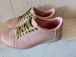 Baskets femme cuir rose OOO pointure 38 bon état