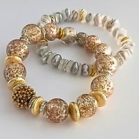 Armband elastisch Bracelet élastique Muranoglas Unikat