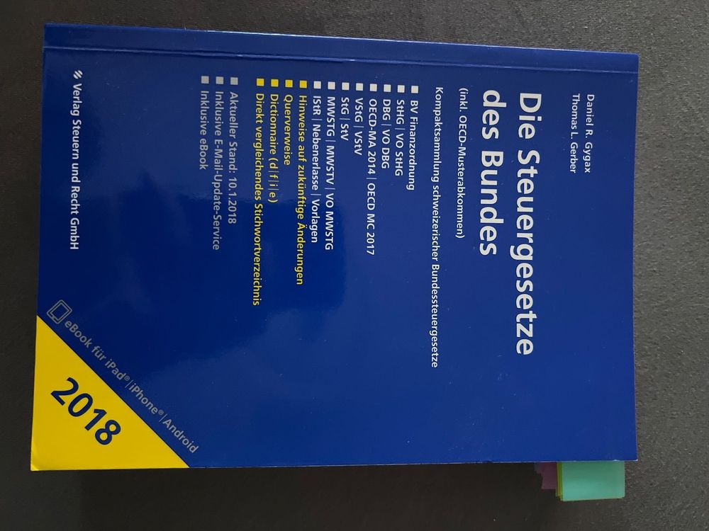 Die Steuergesetze Des Bundes (2018) | Kaufen Auf Ricardo