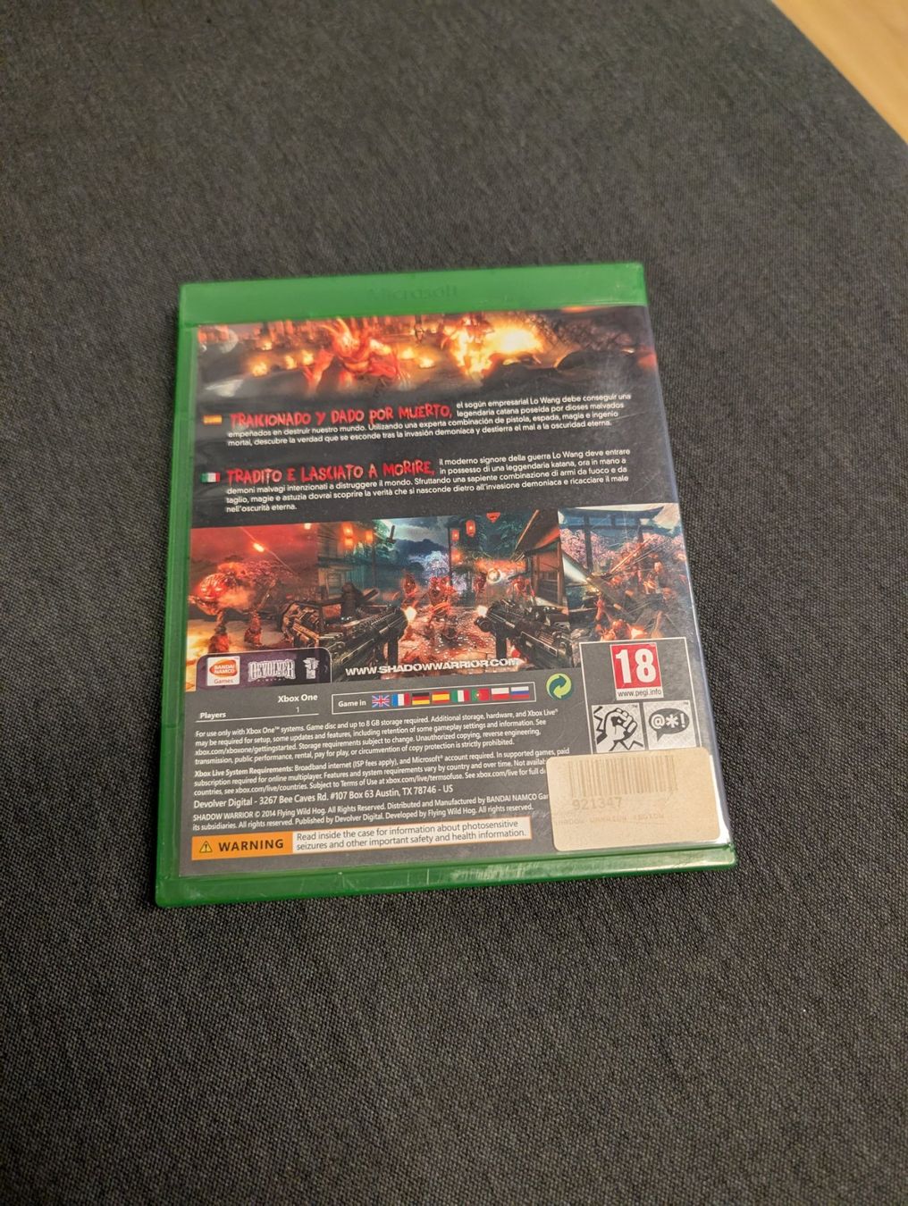 Jeux: Shadow warrior Microsoft Xbox one series x – D'occasion à Giubiasco par Tici__nerd_Giubiasco 1