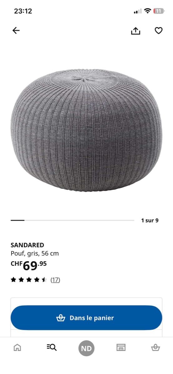 Ikea Cuscini: 2 poufs IKEA – Usato da Lausanne venduto da nin_pd9b