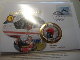 Medaillenbrief Patrouille Suisse, 2014, No. Seven, Verbier