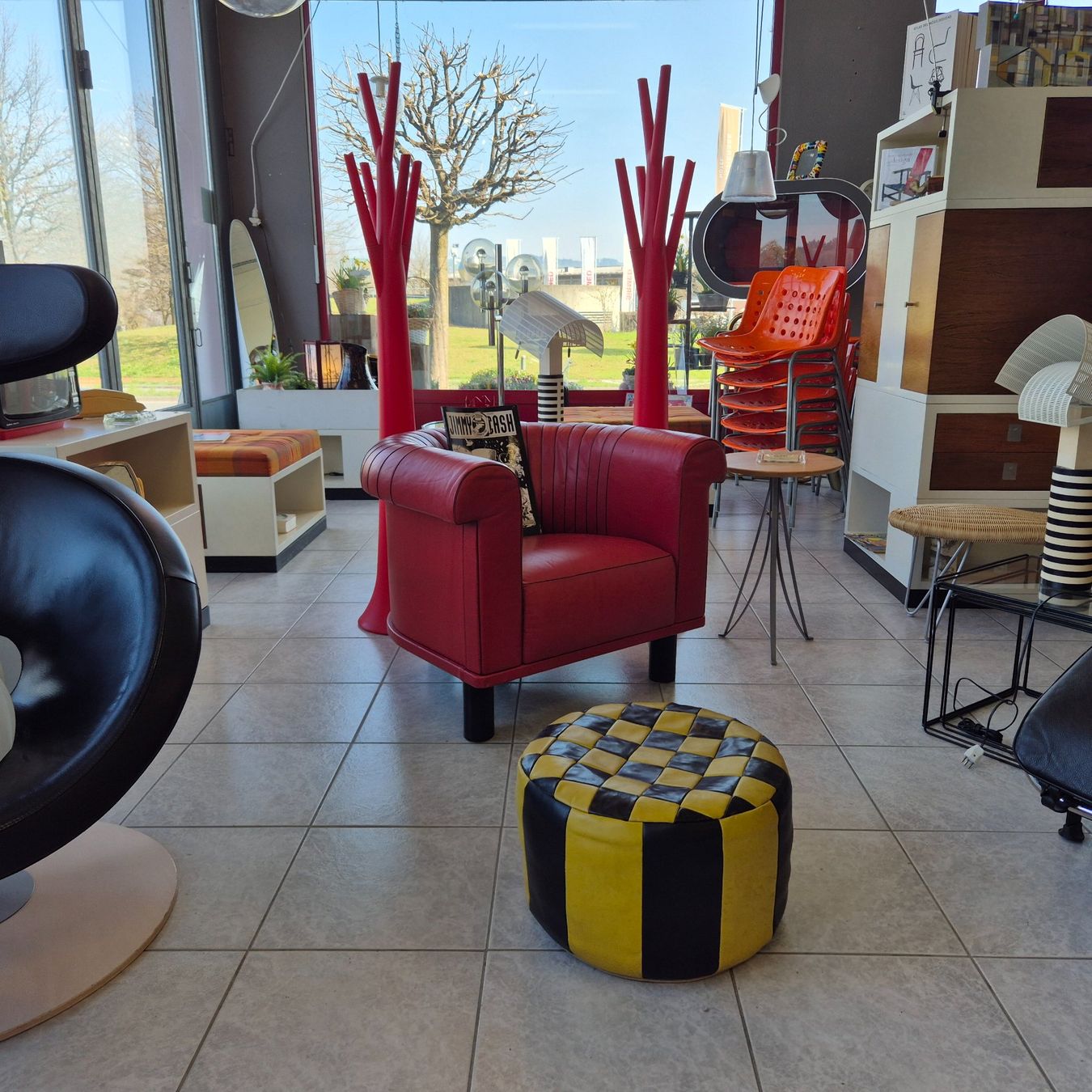 Sgabelli: Vintage Leder Pouf Höcker Hocker Polster - Höcker – Usato da Nottwil venduto da Wondewa-Shop 7