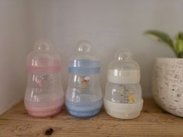3 Mam Babyflaschen 1x 130ml und 2x 160ml 