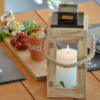 Laterne Holz 34 cm