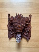 Barong Maske aus Bali, ca. 18 x 15 cm, Handschnitzerei