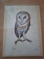 Original Litho Fritz Hug "Schleiereule" EXPO 1964 Rarität!