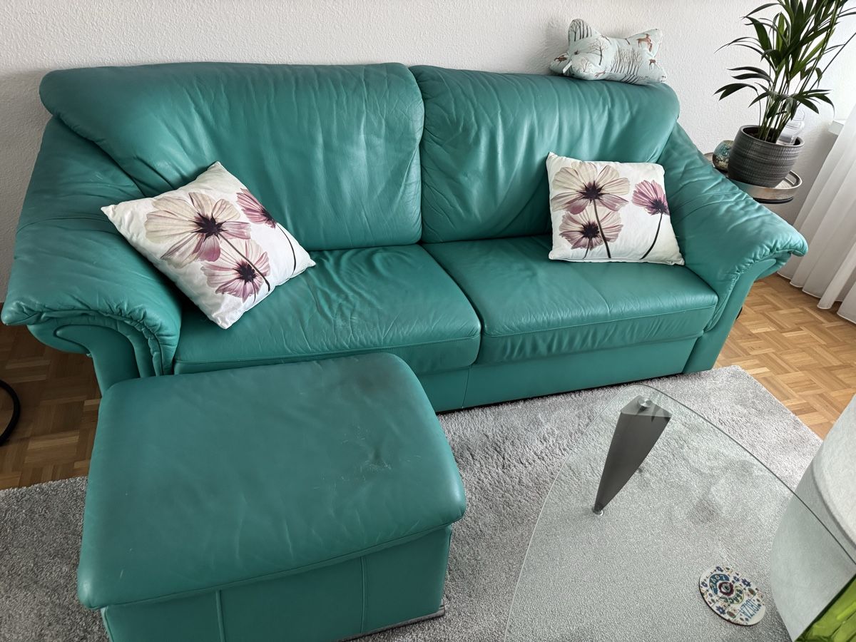 Divani: Stilvolles elegantes Ledersofa – Usato da Schwerzenbach venduto da alu2791