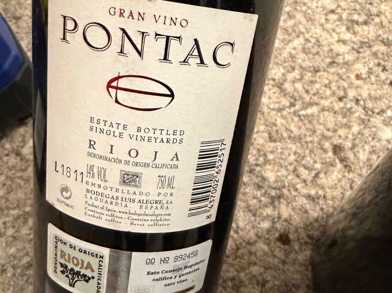 Vino: Rioja DOCa Great Wine Pontac 2006 - Luis Alegre – Usato da Gümligen venduto da Brocki-Reimal-Stift 2