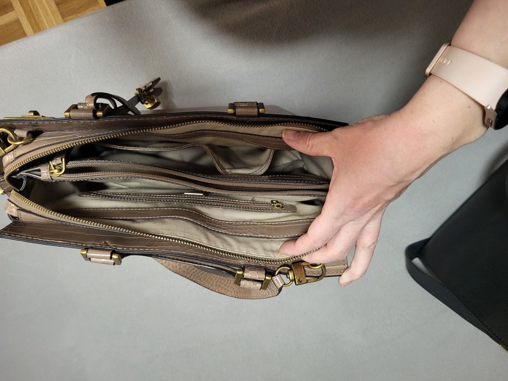 Guess Handtasche Kroko-Optik Beige Gold (Neu (gemäss Beschreibung