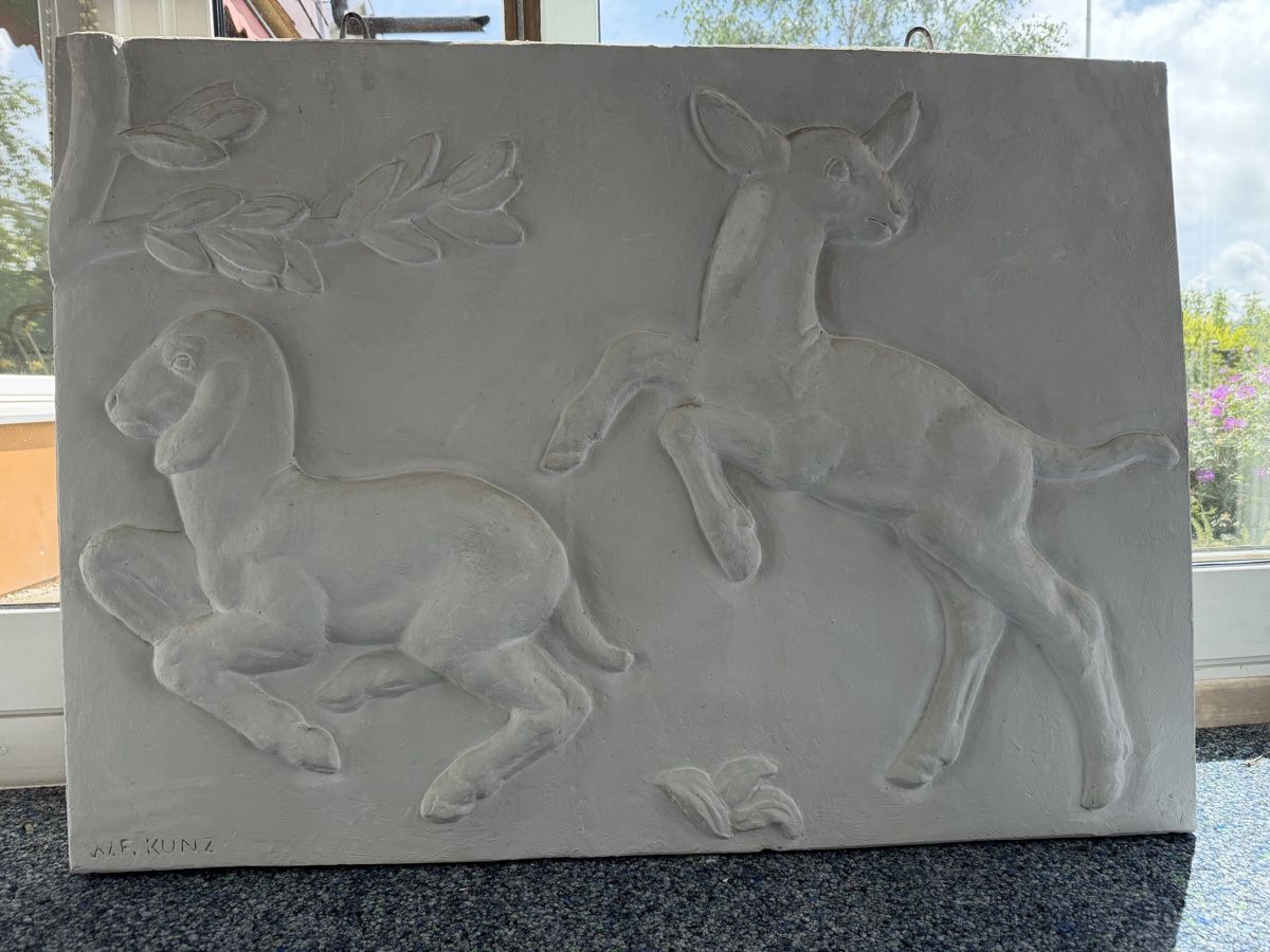 Foto & Immagini: Massives Bild/Relief von 2 Schäfchen – Usato da Schöfflisdorf venduto da Blitz.