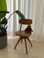 Vintage Holz-Drehstuhl, Werkstattstuhl, Top Zustand!