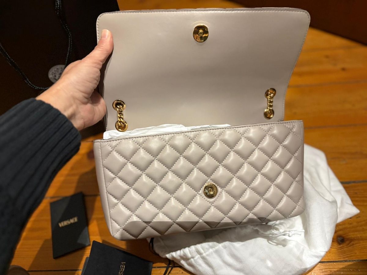 Versace Borse da donna: Versace Leather Crossbody Bag, Grey – Usato da Castel San Pietro venduto da mih_l86g 2