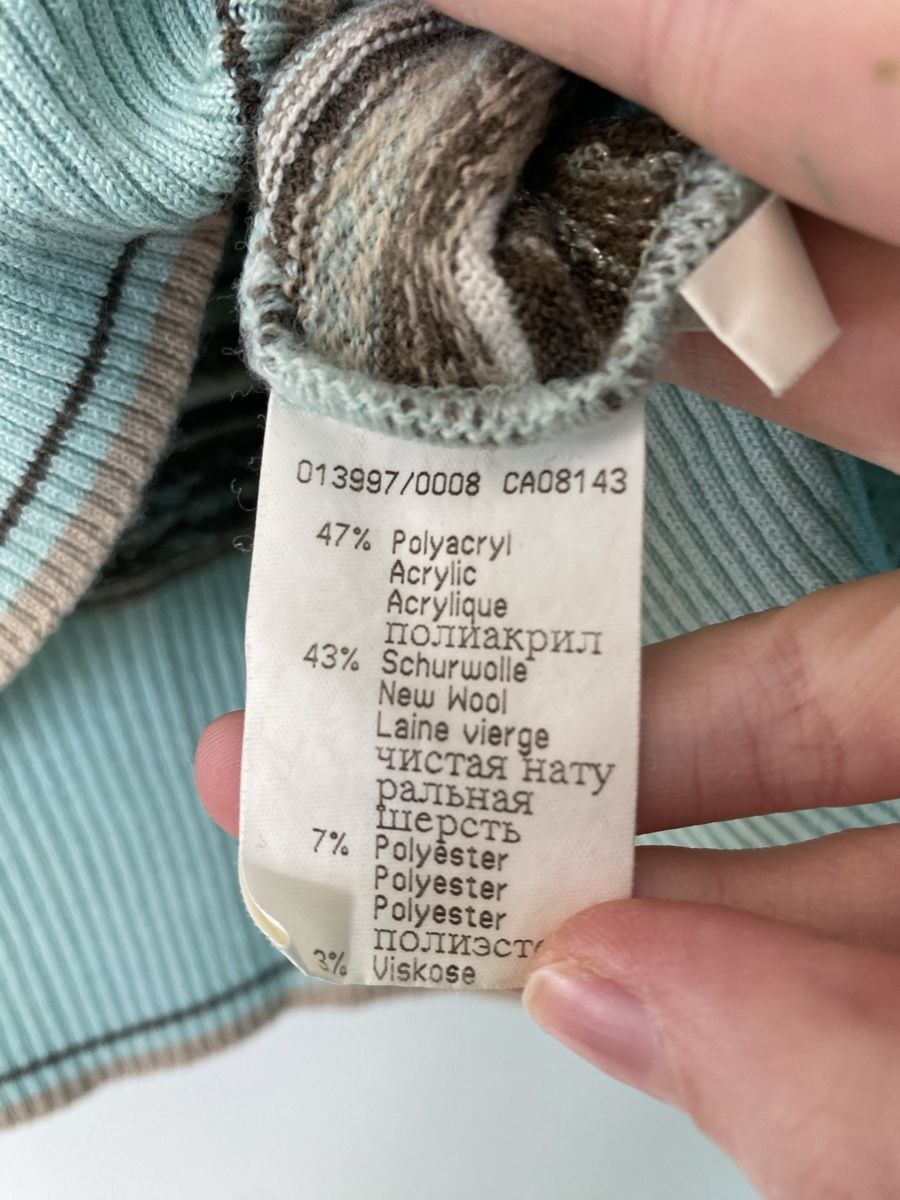 Maglioni & Felpe: Teal, Mint, Knit Jumper. Striped. Size S. Wool – Nuovo (secondo la descrizione) da Zürich venduto da oci_qh9f 4