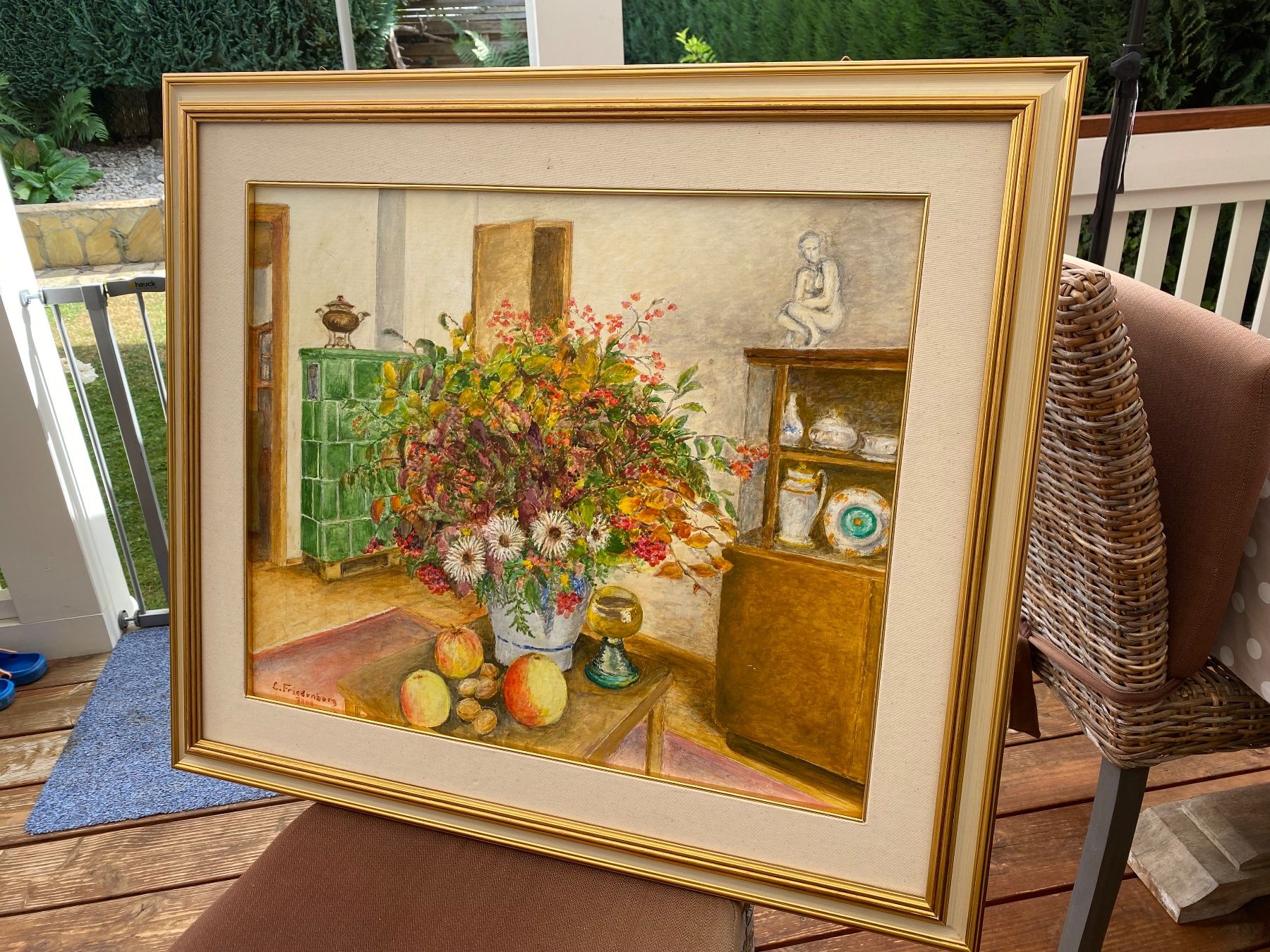 Gemälde: Zeitgenössisches Stilleben-Ölgemälde, L. Friedenberg 2000 – Gebraucht aus Rünenberg von Fendi02 1