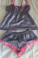Ensemble pyjama pois gris rose taille S neuf