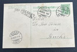 Postkarte 2-Zeiler Oberriet SG 1903
