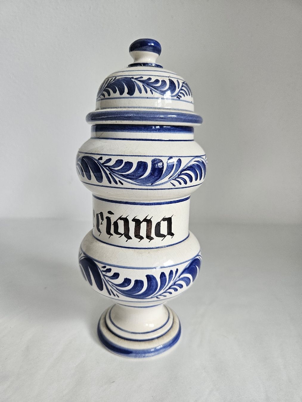 Pentole: blau weisser Keramik-Apothekertopf – Usato da Schaffhausen venduto da Alforall 2