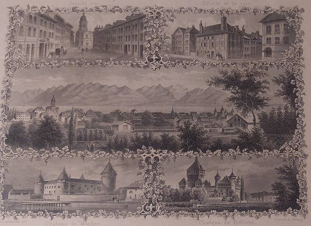 Incisioni: Ancien tableau souvenir de Morges – Usato da Morges venduto da pha_9xnc 1