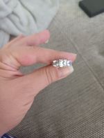 Ring aus Silber 925 mit drei Steinen guter Zustand