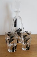 Art Deco Glaskaraffe mit 5 Gläseren im Stil von Karel Palda
