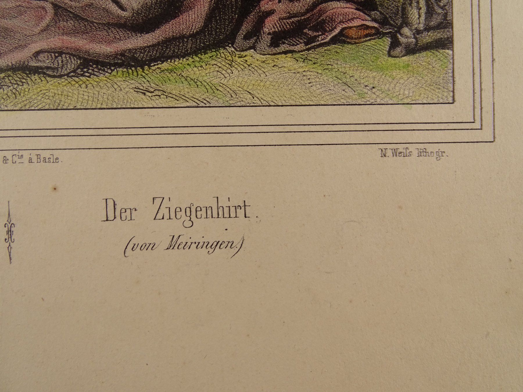 Incisioni: MEIRINGEN ZIEGENHIRTE, LITHOGRAPHIE – Usato da Grüningen venduto da Kartensammler 6