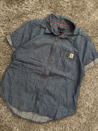 U.S. Polo Assn. Denim Shirt Short Sleeve Size M 