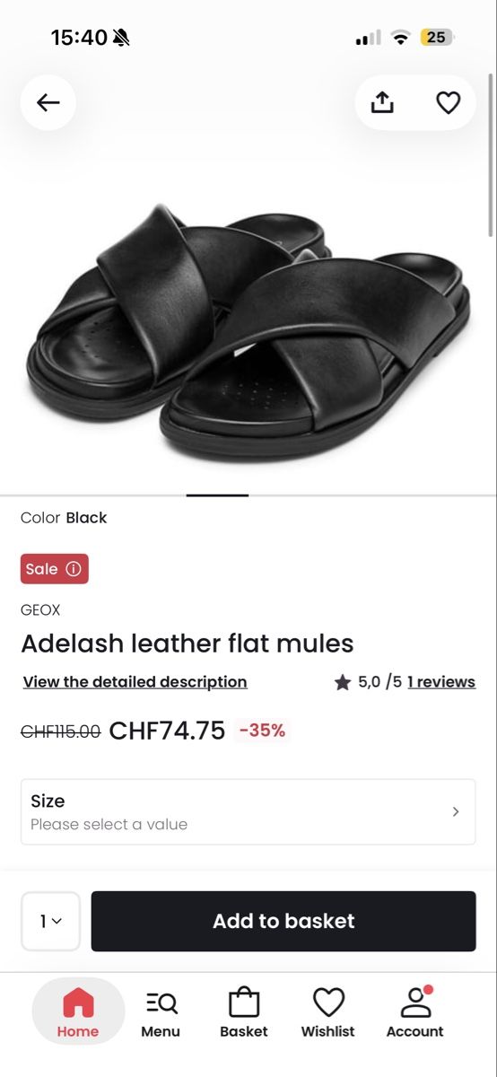 Damenschuhe: GEOX leather flat mules black NEW size EU 38 – Neu und originalverpackt aus Genève von ane_dr7w 3