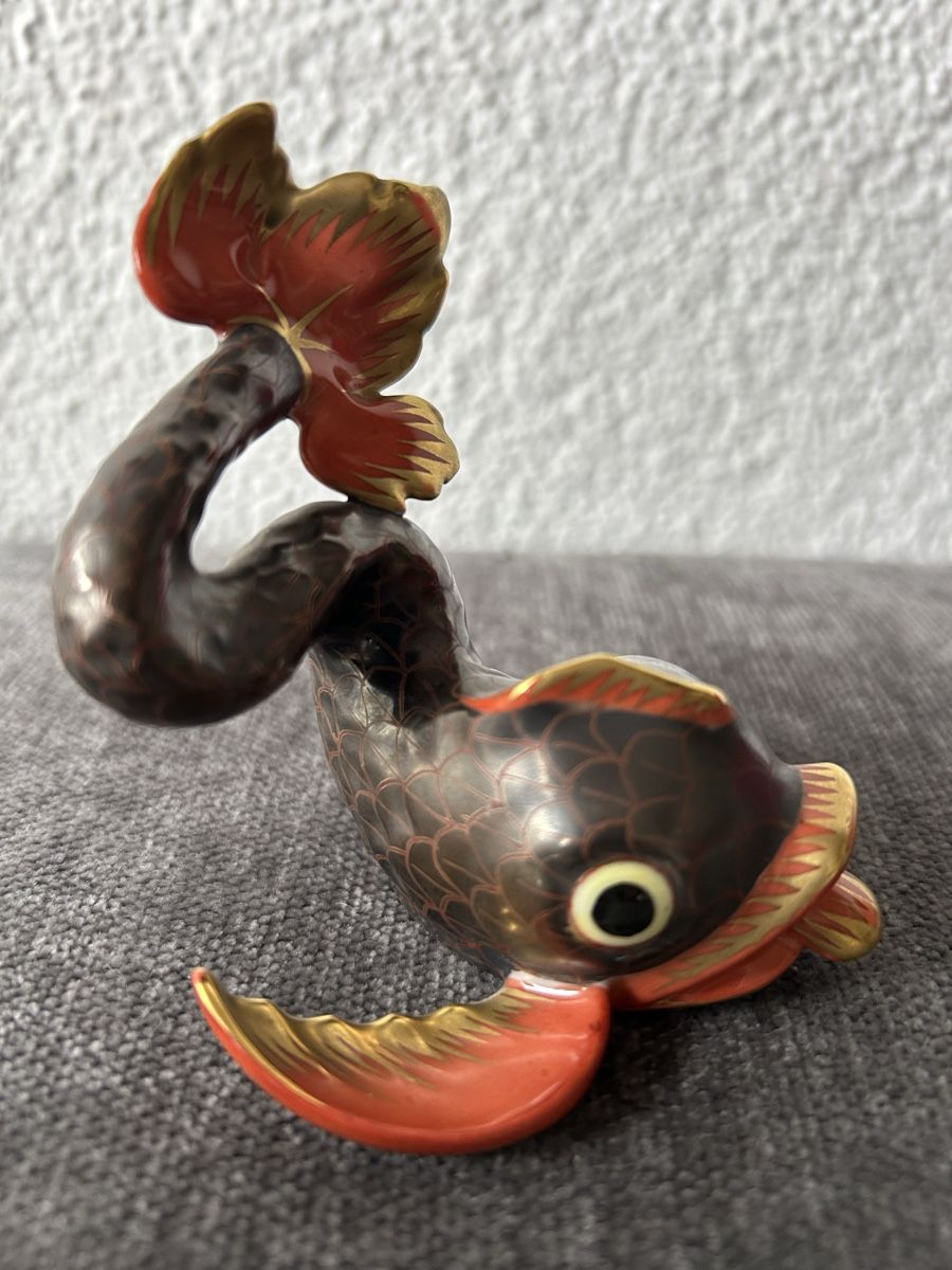 Herend Statuette: Herend Delfin Figur  - Top ! – Usato da Hofstetten SO venduto da Treasurefinds 2