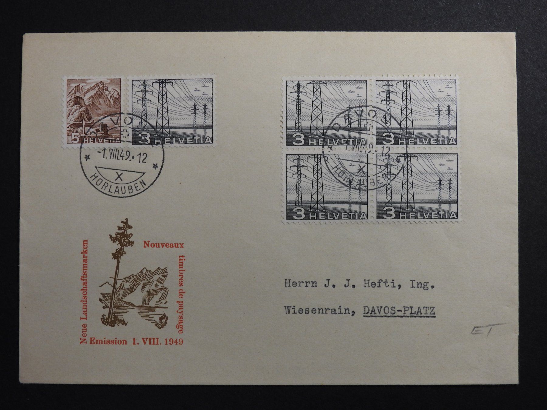 Tutti i francobolli: 297 4er Bl. DAVOS - FDC illustriert !!! – Usato da Rain venduto da Sterne13