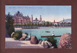 ZÜRICH - Alpenquai - Rotes Schloss - Tonhalle - 1914