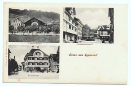 3-Bild-AK Gruss aus APPENZELL Landes-Relief, Post, ...