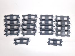 18 Lego Duplo Eisenbahnschienen (6377 & 6378)