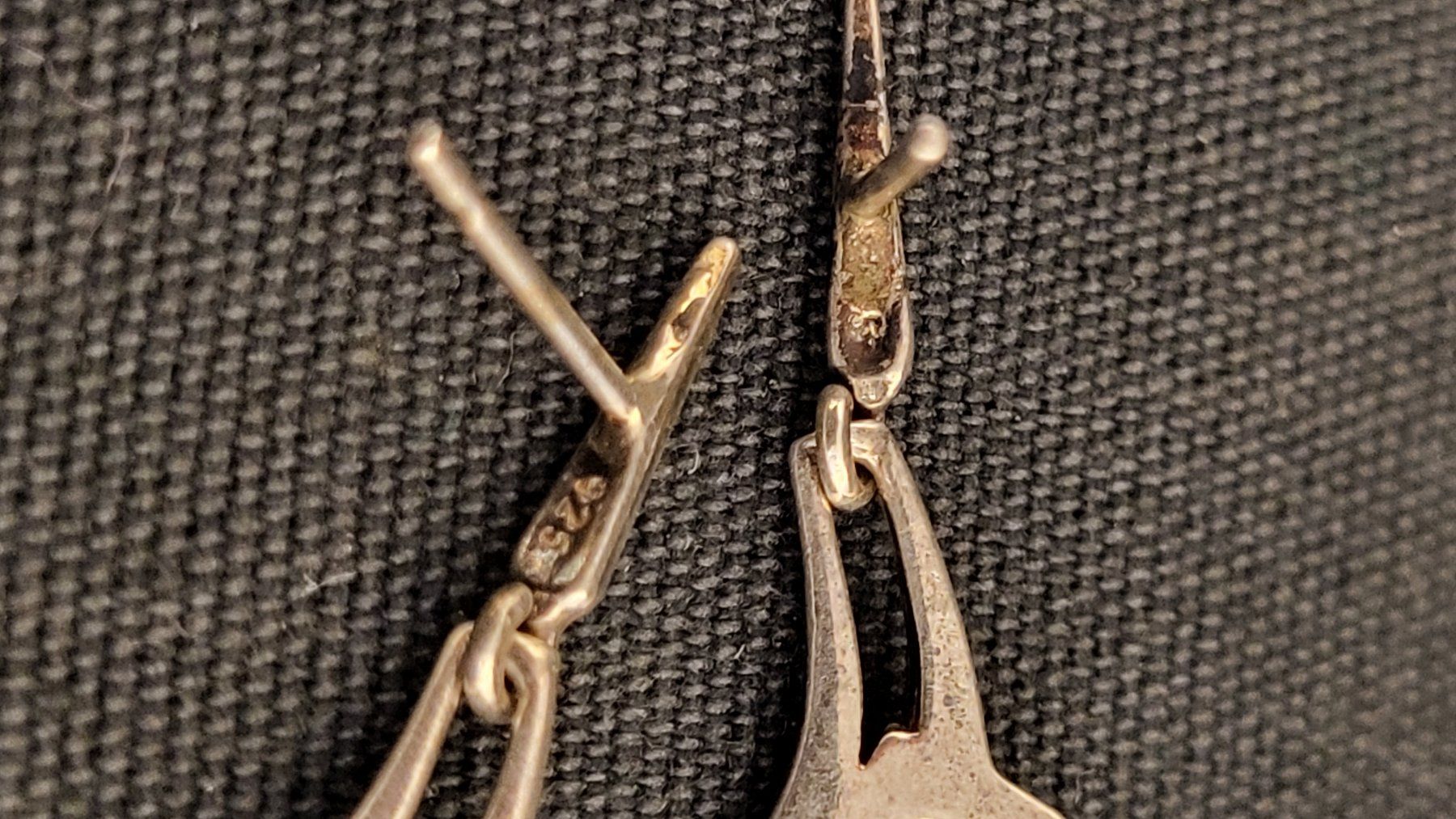 Ohrringe & -stecker: Silber-Ohrhänger mit schwarzen Steinchen – Gebraucht aus Basel von spinne02 4