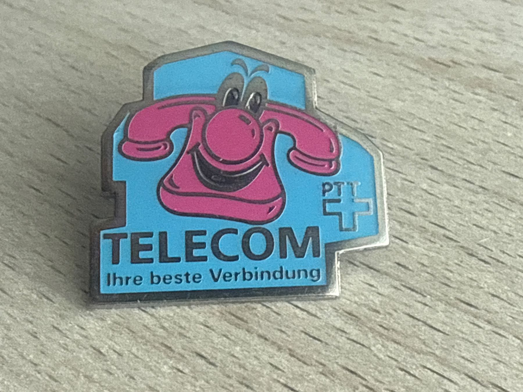 Placchette & Badge: Pin PTT Telecom  "Ihre beste Verbindung" – Usato da Glattbrugg venduto da Schweigmatt