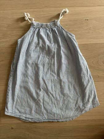 Robe 3-4 ans 104cm lignée marinière bleu / blanche 100% coto